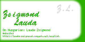 zsigmond lauda business card